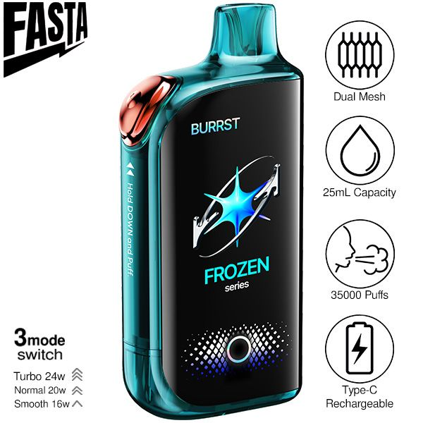 Best Deal Fasta Burrst 35,000 Puffs Disposable Vape 25mL 5 Pack - Blue Razz Frozen