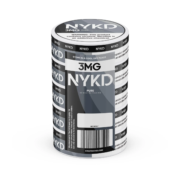 Best Deal NYKD Nicotine Pouches 20ct Can (5 Pack) - Pure