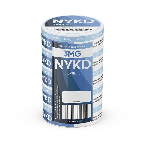 Best Deal NYKD Nicotine Pouches 20ct Can (5 Pack) - Vibe