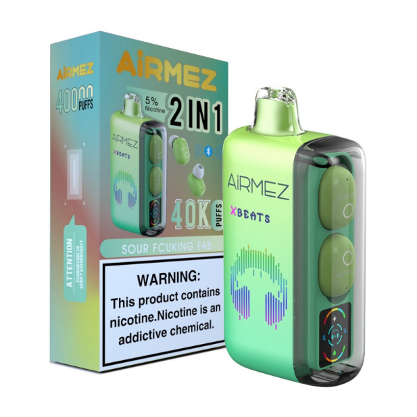 Best Deal AirMez X-Beats 40,000 Puffs Disposable Vape 20mL 5 Pack - Sour Fcuking Fab