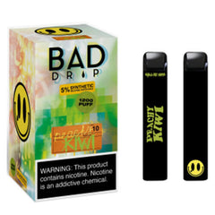 Bad Drip E-Juice Synthetic - Disposable Vape Device - Peachy Kiwi (10 Pack)