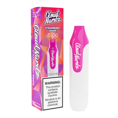 Cloud Nurdz 3500 - Disposable Vape Device - Case of Strawberry Grape (10 Pack)