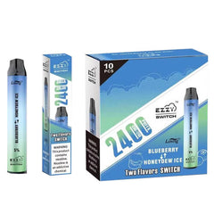 Ezzy Switch - 2-in-1 Disposable Vape Device - Blueberry + Honeydew Ice (10 Pack)