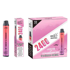 Ezzy Switch - 2-in-1 Disposable Vape Device - Lush Ice + Strawberry Ice (10 Pack)