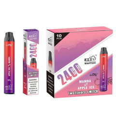 Ezzy Switch - 2-in-1 Disposable Vape Device - Apple Ice + Mamba (10 Pack)