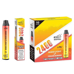 Ezzy Switch - 2-in-1 Disposable Vape Device - Mango Lychee + Frozen Banana (10 Pack)