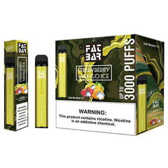 Fat Flow Bar Cube - Disposable Vape Device - Strawberry Mango Ice (10 Pack)