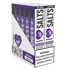 I Love Salts Tobacco-Free Nicotine MESH - Disposable Vape Device - Case of Grappleberry (10 Pack)