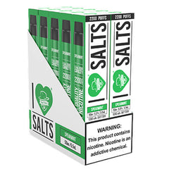 I Love Salts Tobacco-Free Nicotine MESH - Disposable Vape Device - Case of Spearmint (10 Pack)