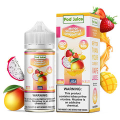 Pod Juice Tobacco-Free - Mango Strawberry Dragonfruit - 100ml