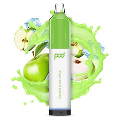 Pod Mesh 5500 Synthetic - Disposable Vape Device - Frozen Sour Apple (10 Pack)