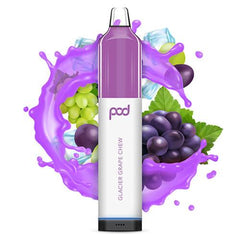 Pod Mesh 5500 Synthetic - Disposable Vape Device - Glacier Grape Chew (10 Pack)