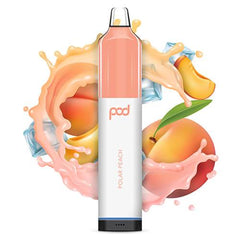 Pod Mesh 5500 Synthetic - Disposable Vape Device - Polar Peach (10 Pack)