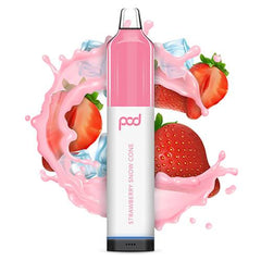 Pod Mesh 5500 Synthetic - Disposable Vape Device - Strawberry Snow Cone (10 Pack)