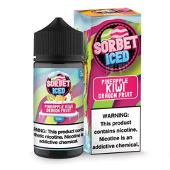 Sorbet Pop eJuice Synthetic - Pineapple Kiwi Dragon Fruit Iced - 100ml