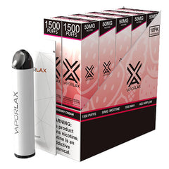 VaporLAX - Disposable Vape Device - Case of Strawberry Cream (10 Pack)