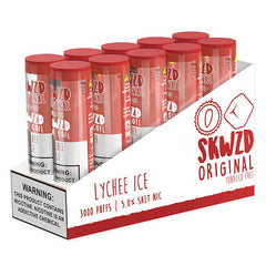 SKWZD - Non-Tobacco Nicotine Disposable Vape Device - Case of Lychee Ice (10 Pack)