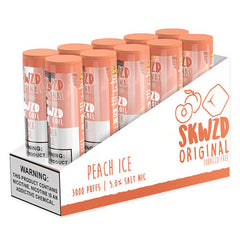 SKWZD - Non-Tobacco Nicotine Disposable Vape Device - Case of Peach Ice (10 Pack)